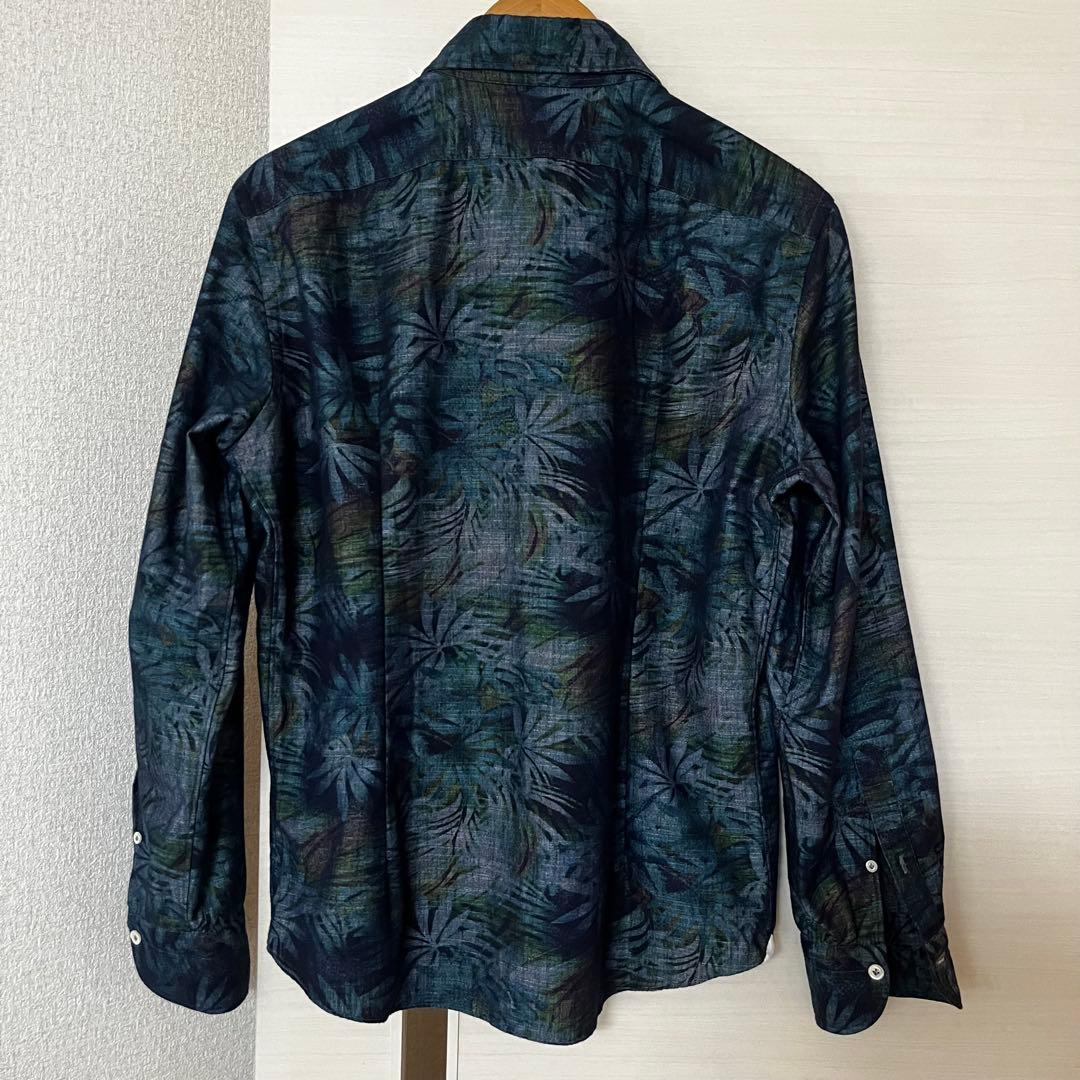 美品 GIANNETTO ( ジャンネット )美光沢 ボタニカル シャツ