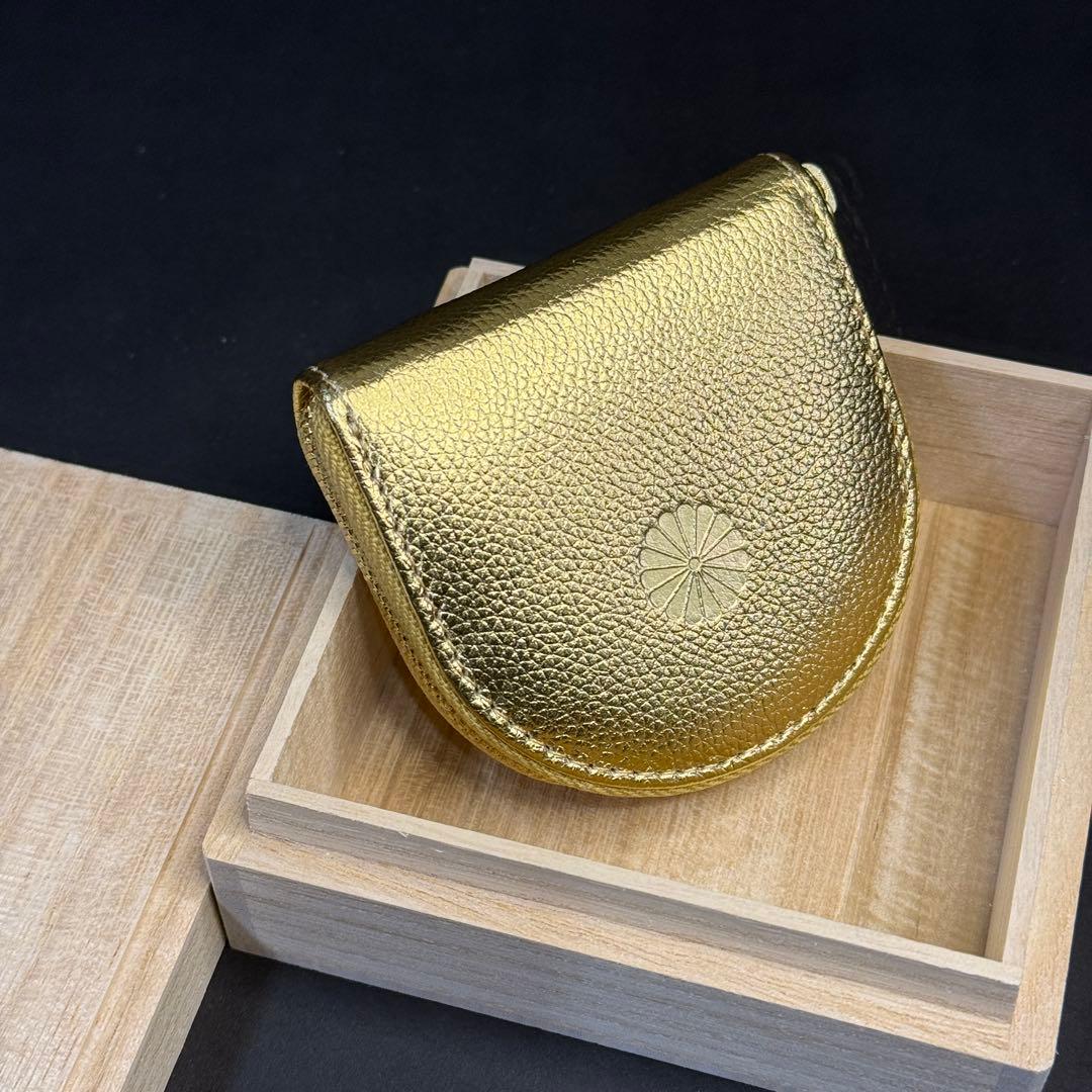 皇居 長財布 小銭入れ ケースゴールド 金色 新品未使用 プレゼント用に！