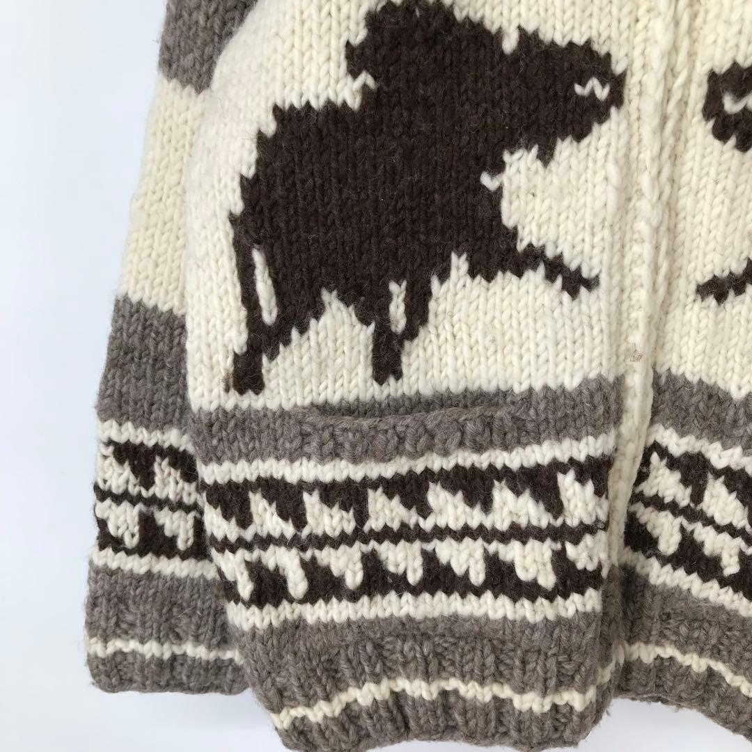 ハンティングワールド　カウチンセーター　M　ウール100　カナダ製