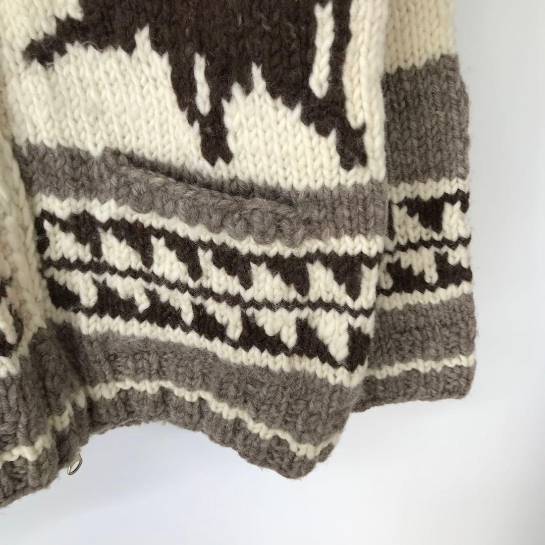 ハンティングワールド　カウチンセーター　M　ウール100　カナダ製