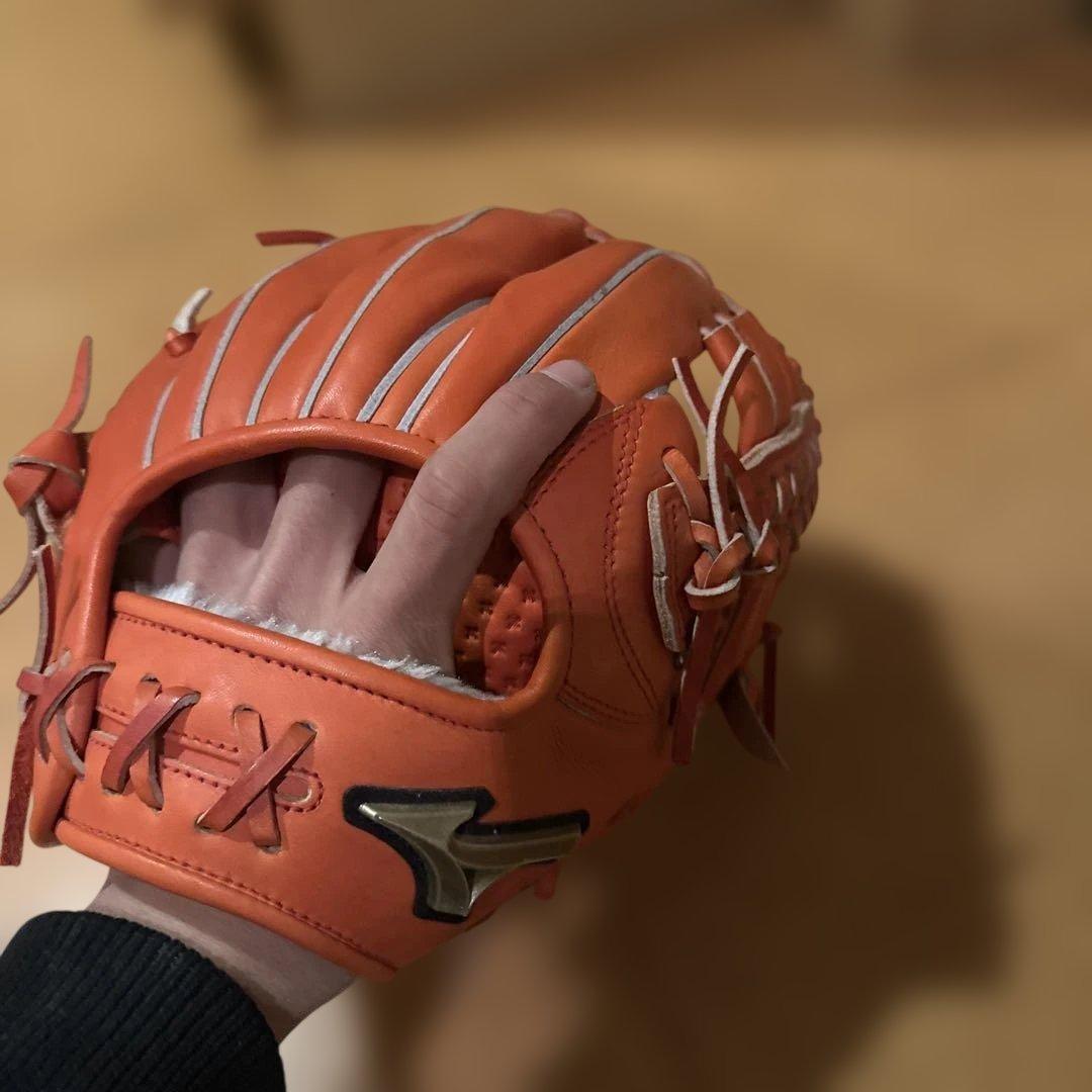 ミズノ Global Elite 軟式グローブ オレンジ