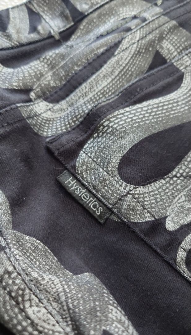 ヒステリックグラマー　HYSTERIC GLAMOUR　スネークデニムパンツ 黒