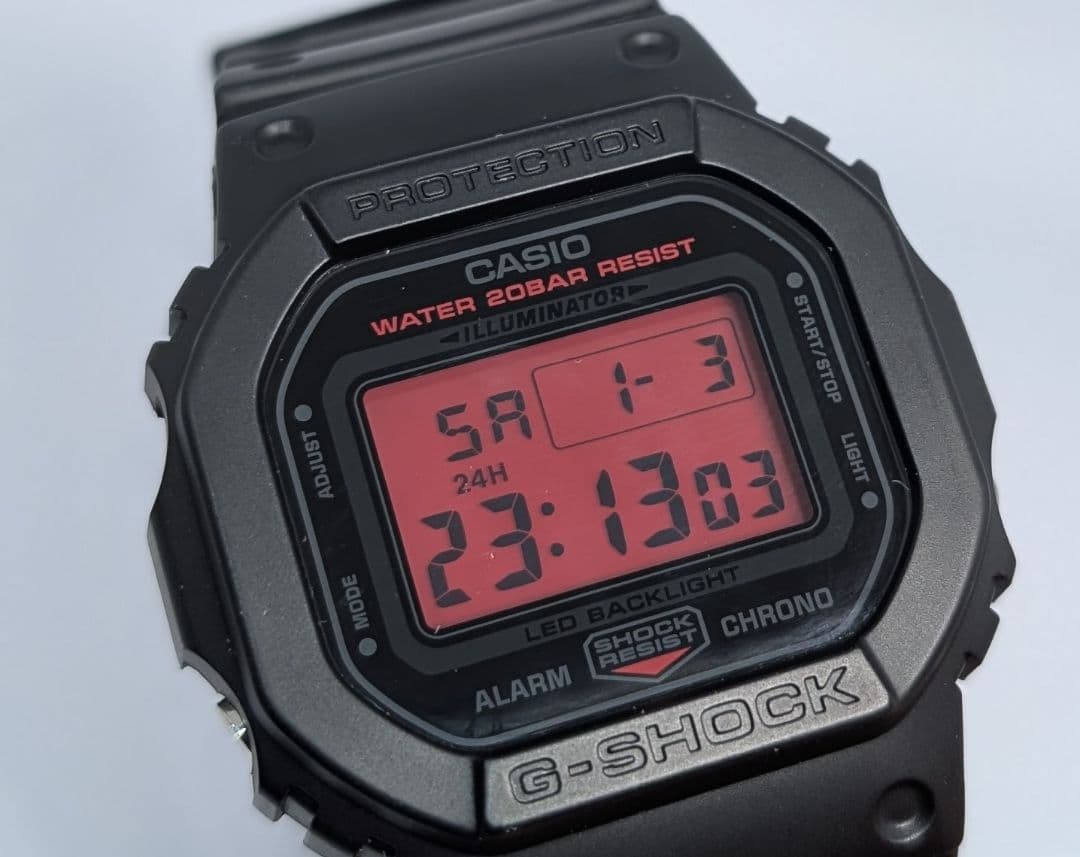 カシオ DW-5600BBR 数回使用のみ G-SHOCK CASIO