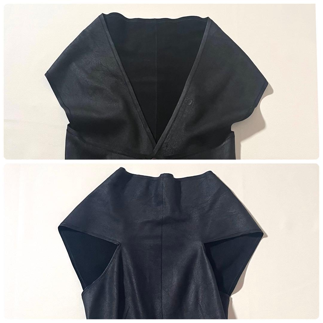 【美品】リックオウエンス　ラムレザー ワンピース　羊革　ブラック　黒　アーカイブ