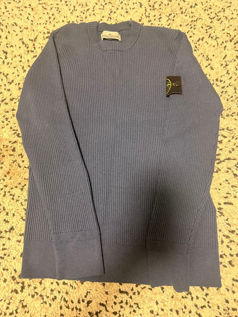 STONE  ネイビーリブセーター