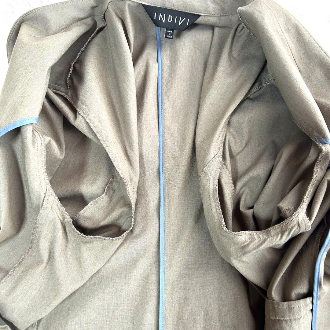 大きいサイズ✨インディヴィ　スーツ　セットアップ　リネン混　家で洗える