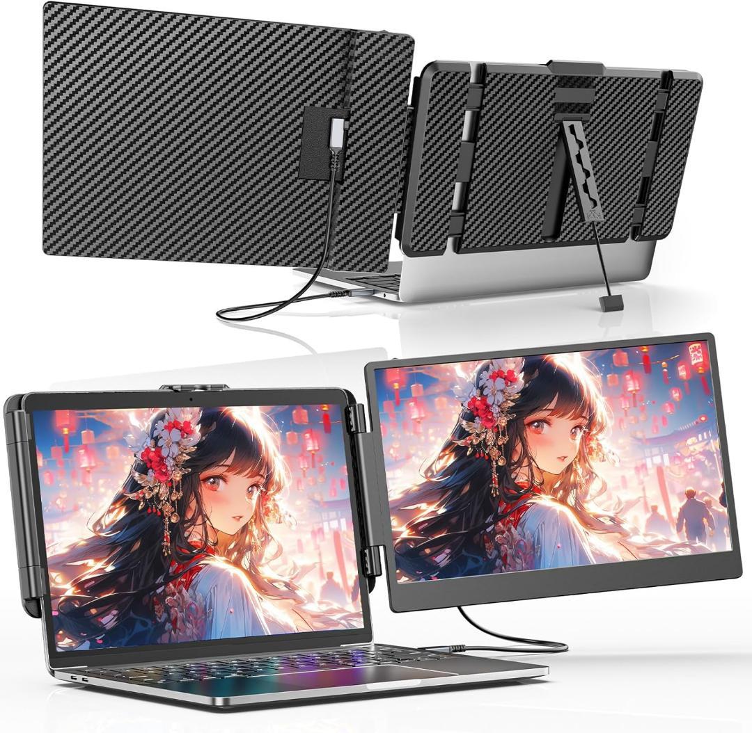 デュアルモニター❣️14インチ IPS モバイルモニターFHD 専用ケース付き
