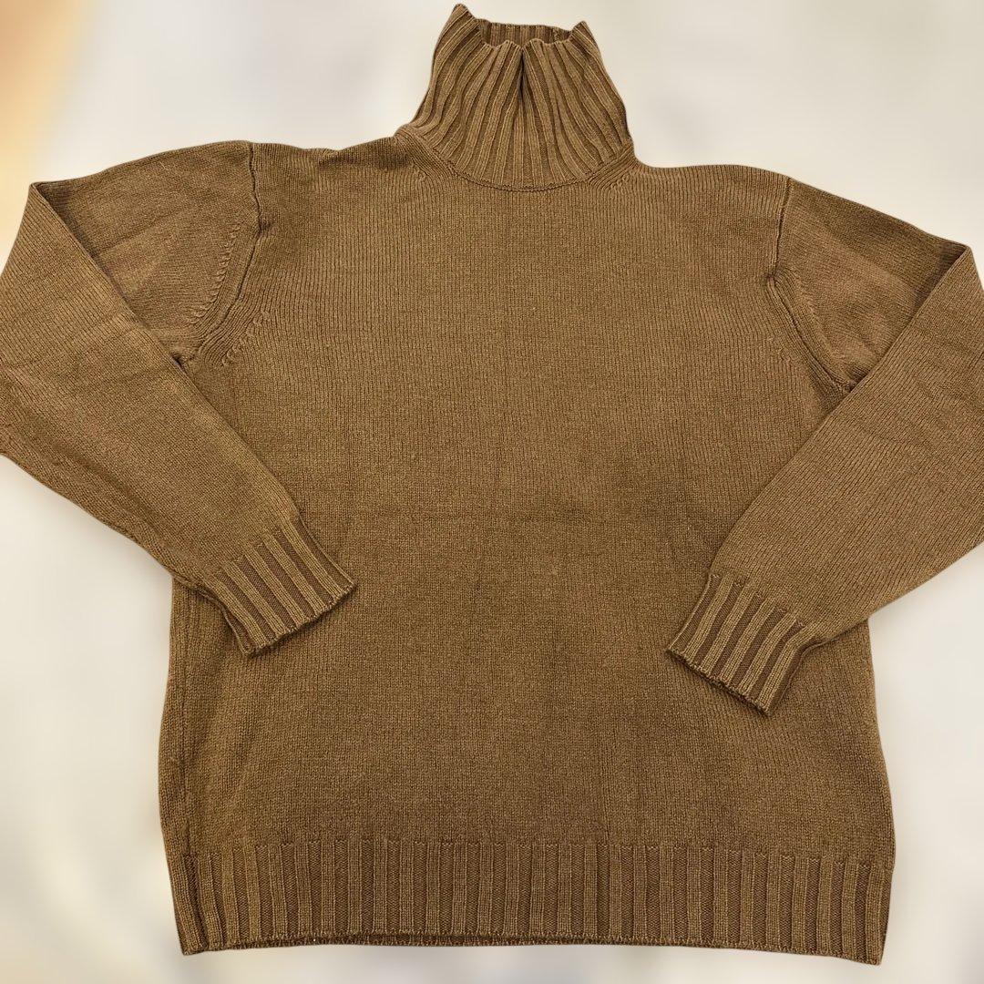 本日のみ値下げ！AURALEE 100%ウールタートルネックセーターブラウン