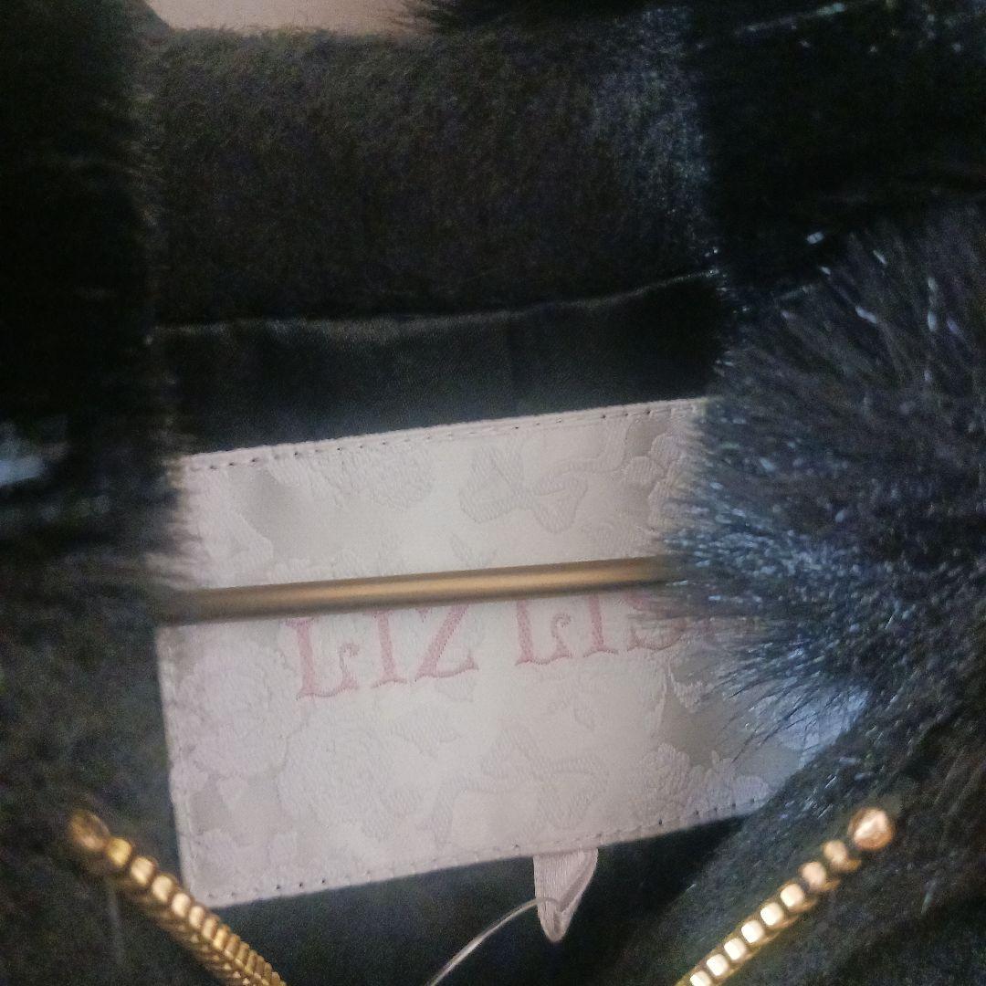 LIZ LISA　ビジューリボンショートフードコート ブラック