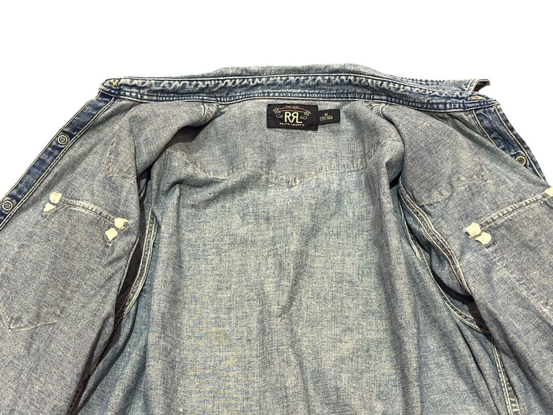 ダブルアールエル　インディゴ　ウエスタンデニムシャツ　M RRL ラルフローレン