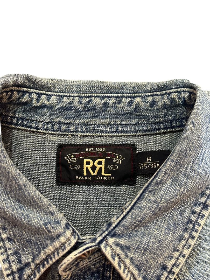 ダブルアールエル　インディゴ　ウエスタンデニムシャツ　M RRL ラルフローレン