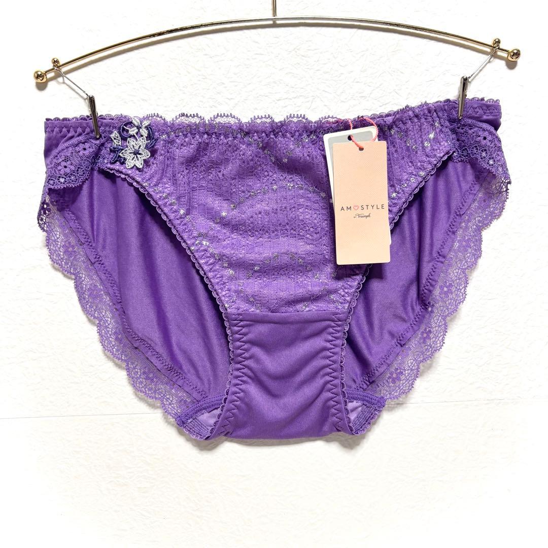 D70M 夢みるブラ DeepV マイフラワーブラ＆ショーツ Purple