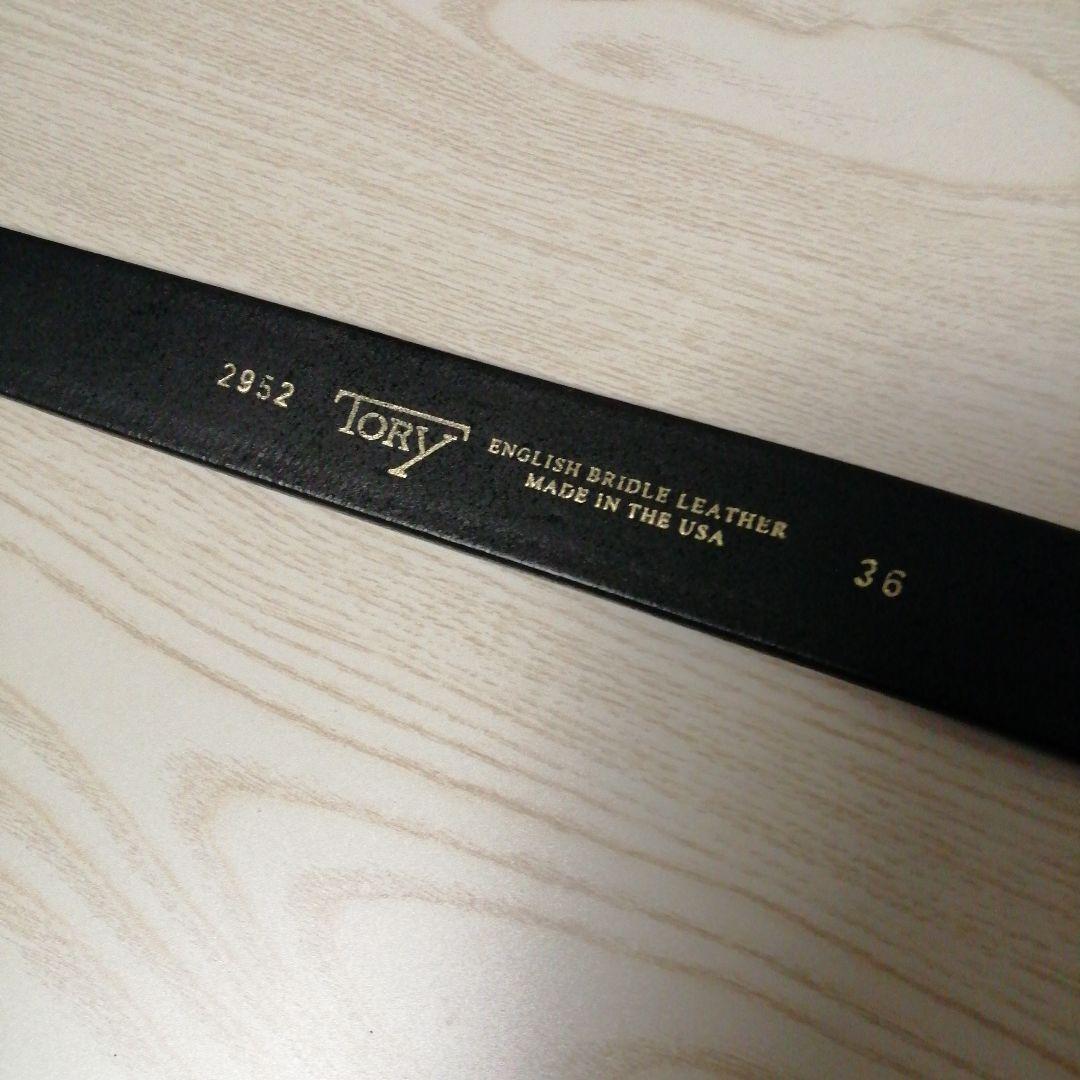 TORY LEATHER　トリーレザー　レザーベルト　ゴールド×シルバー　コンビ