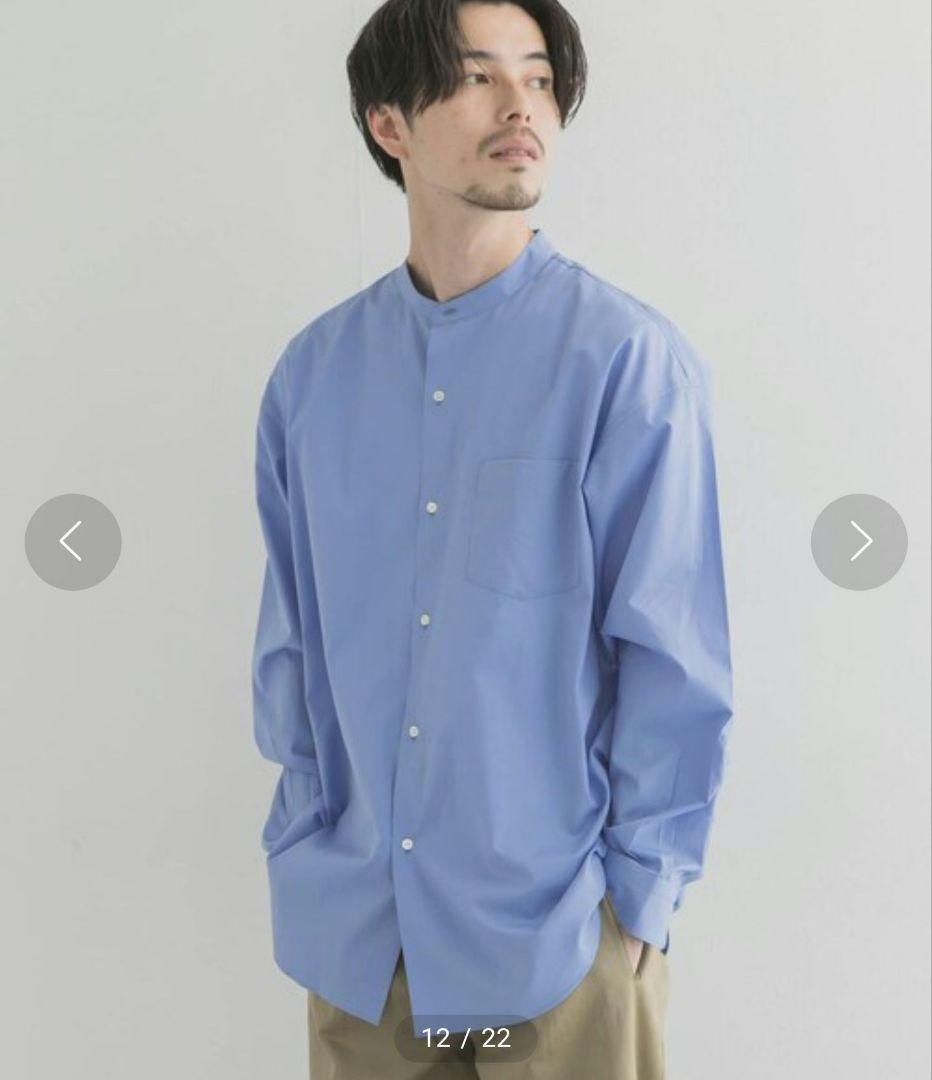 極美品★アーバンリサーチ　トーマスメイソンバンドカラーオーバーシャツ　L