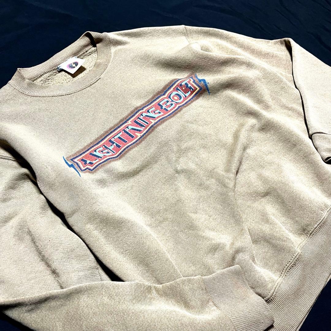 80s LIGHTNING BOLT セットインスリーブ スウェットUSA製