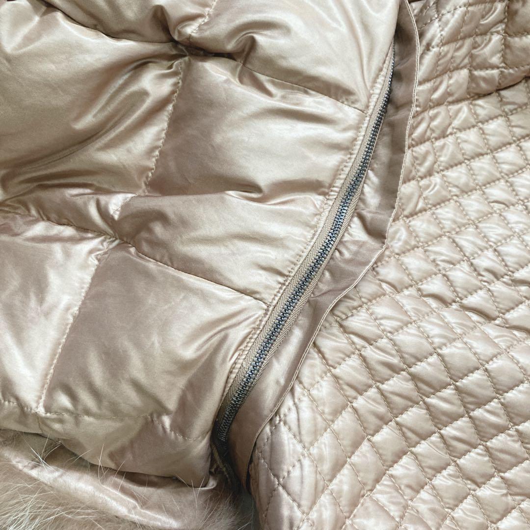 【希少美品】レリアン　ブラウンゴールド　ダウンジャケット　フォックスファー