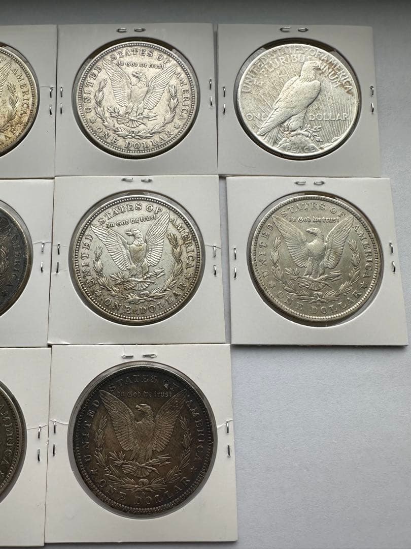 アメリカ銀貨　モルガンダラー ピースダラー 銀貨10枚銀貨　古銭　本物保証