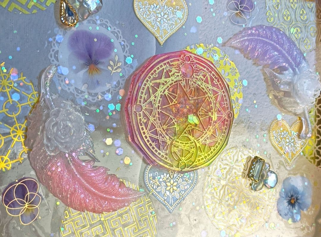 みー♡7047　開運絵画　❀魔法陣オルゴナイト絵画❀