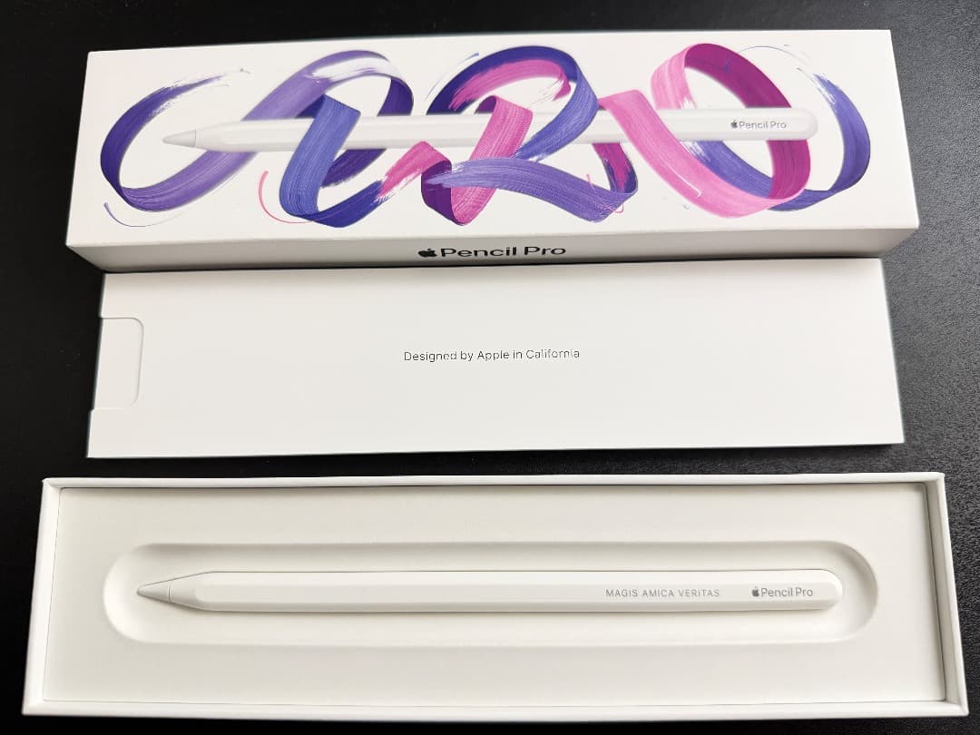 Apple Pencil Pro【美品・ほぼ未使用・ラテン語刻印】