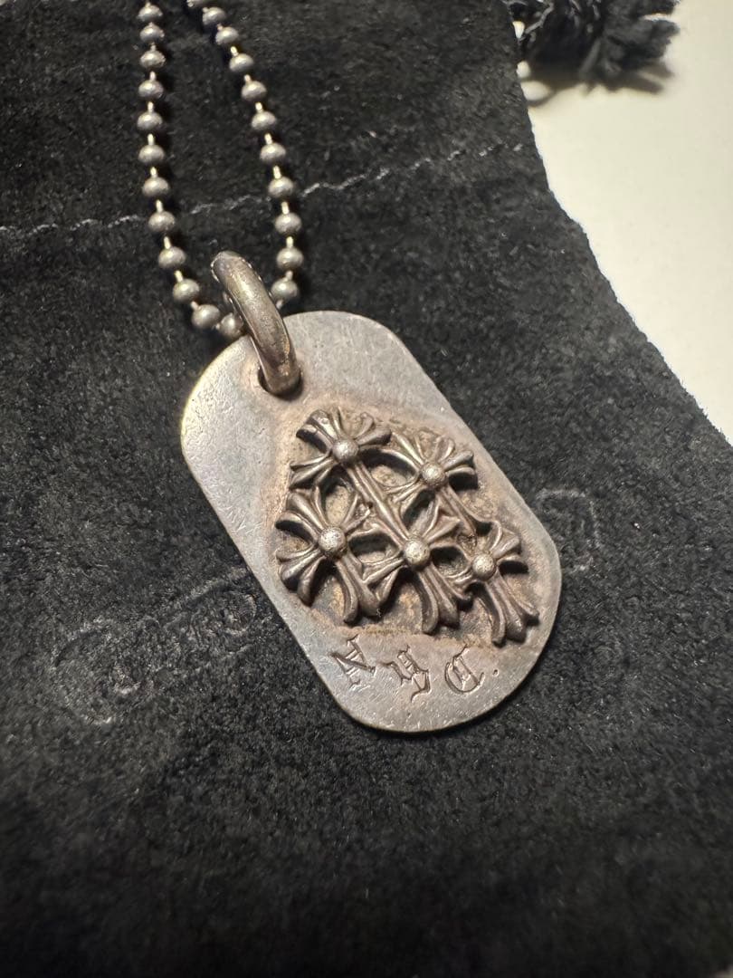 クロムハーツ レイズド セメタリークロス ドッグタグ NYC限定 925