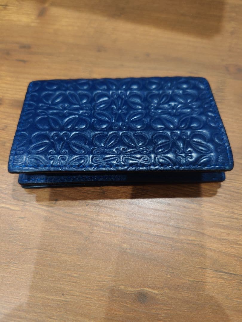 LOEWE　ネイビー レザー　名刺入れ