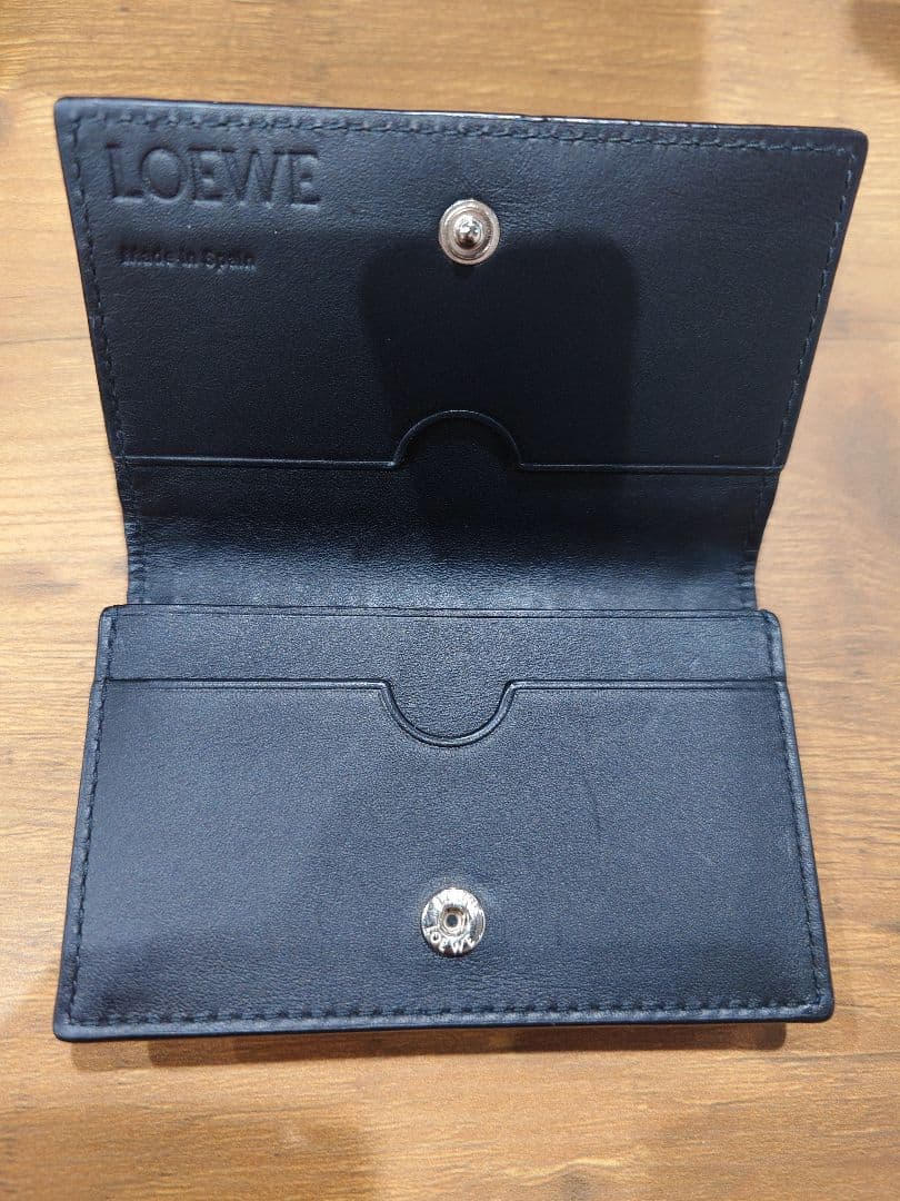 LOEWE　ネイビー レザー　名刺入れ