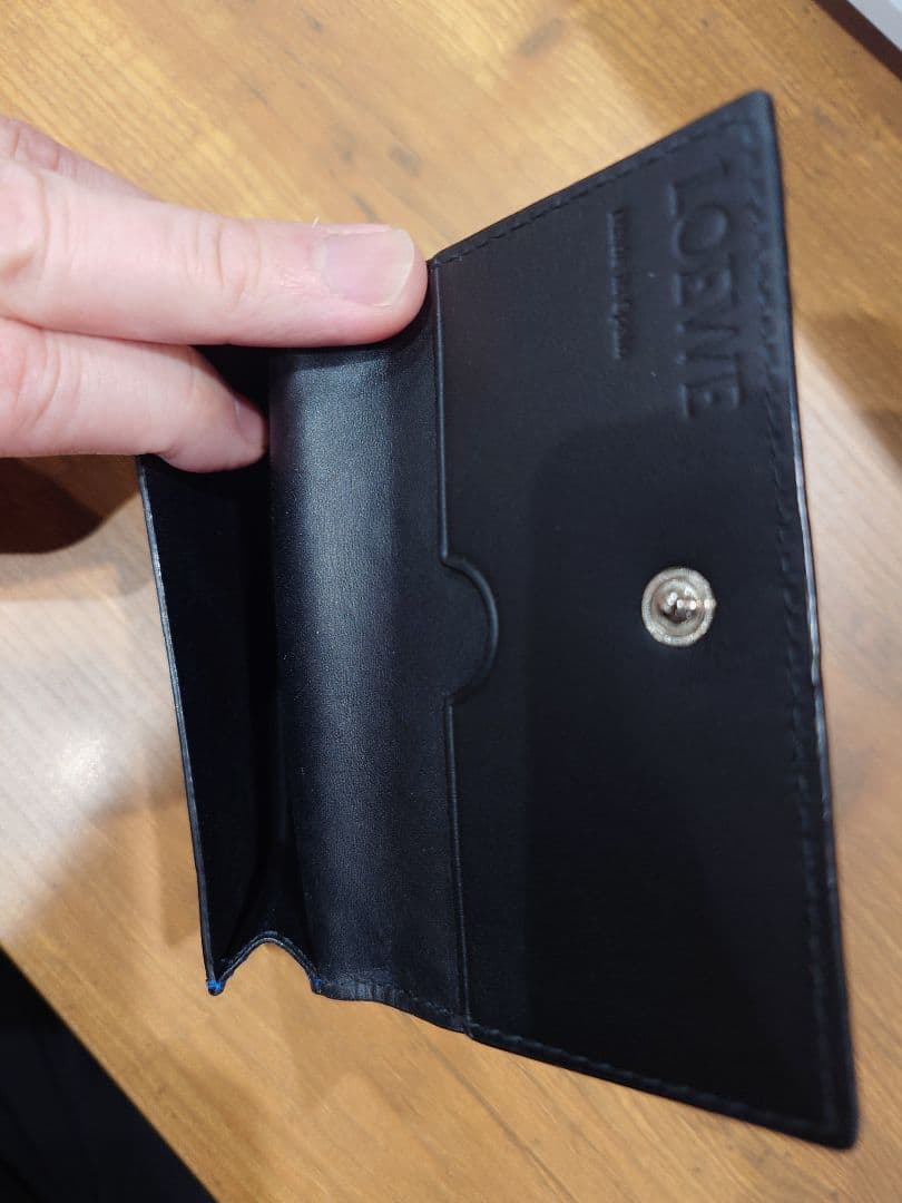 LOEWE　ネイビー レザー　名刺入れ