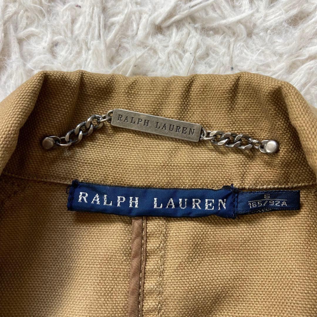 ラルフローレン コットン レザー切替 ジャケット サファリジャケット サイズ6