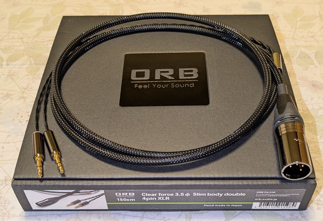 ORB Clear force 3.5 4pin XLRケーブル 1.5メートル
