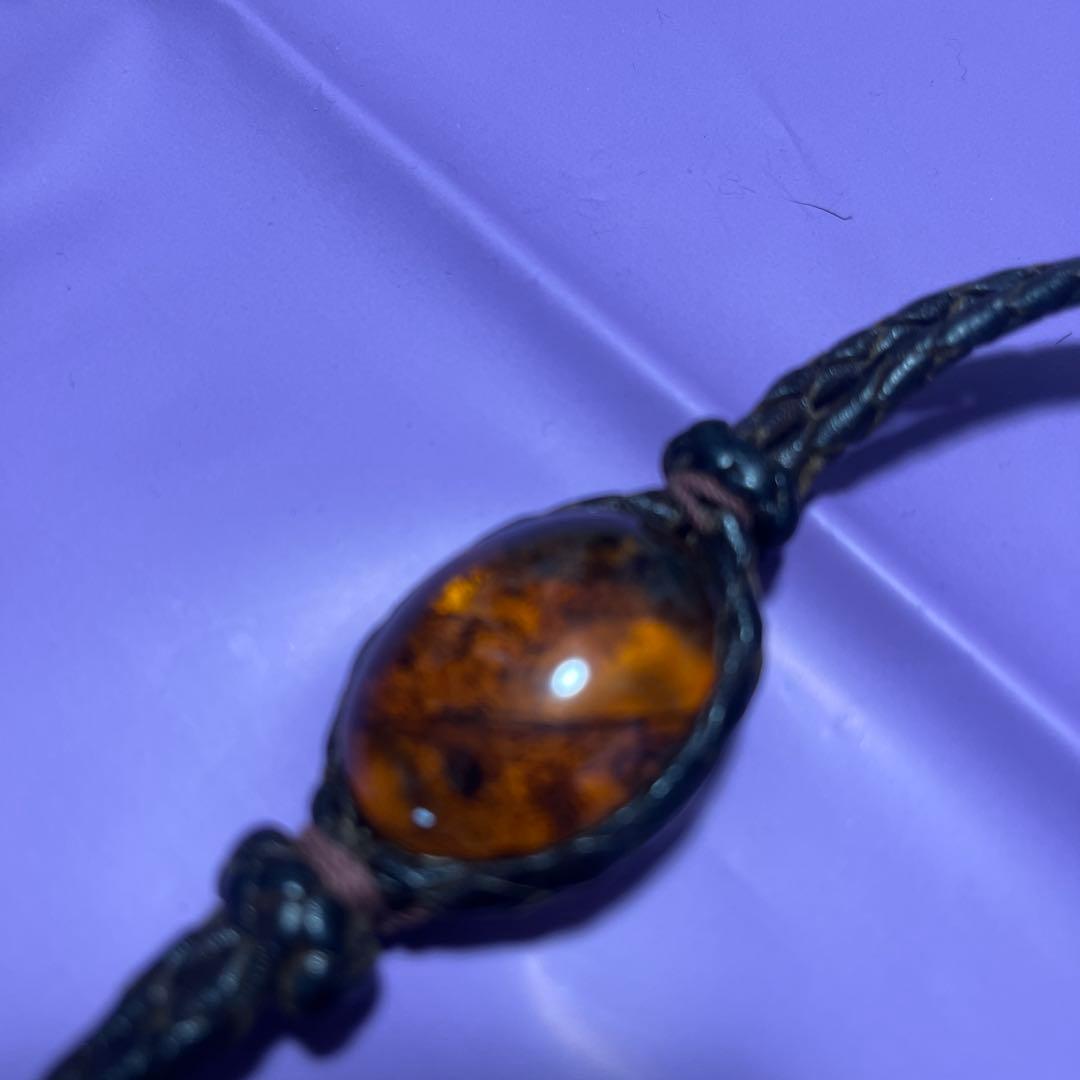 SHARE SPIRIT アンバーレザーブレスレット