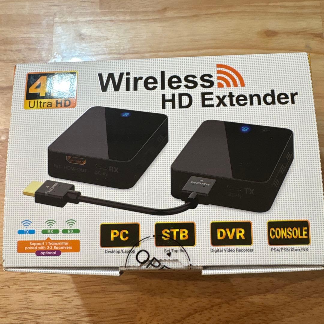 4K ワイヤレスHDMI 送受信機セット 無線 HDMI 120m 5GHz