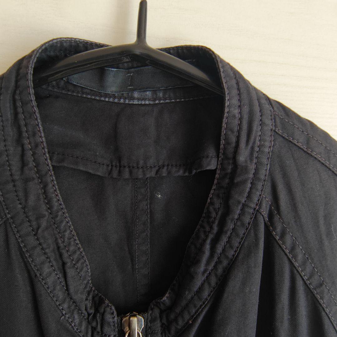 ユリウス♡JULIUS　ジャケット　薄手　黒　ジップアップ　綿100 コットン