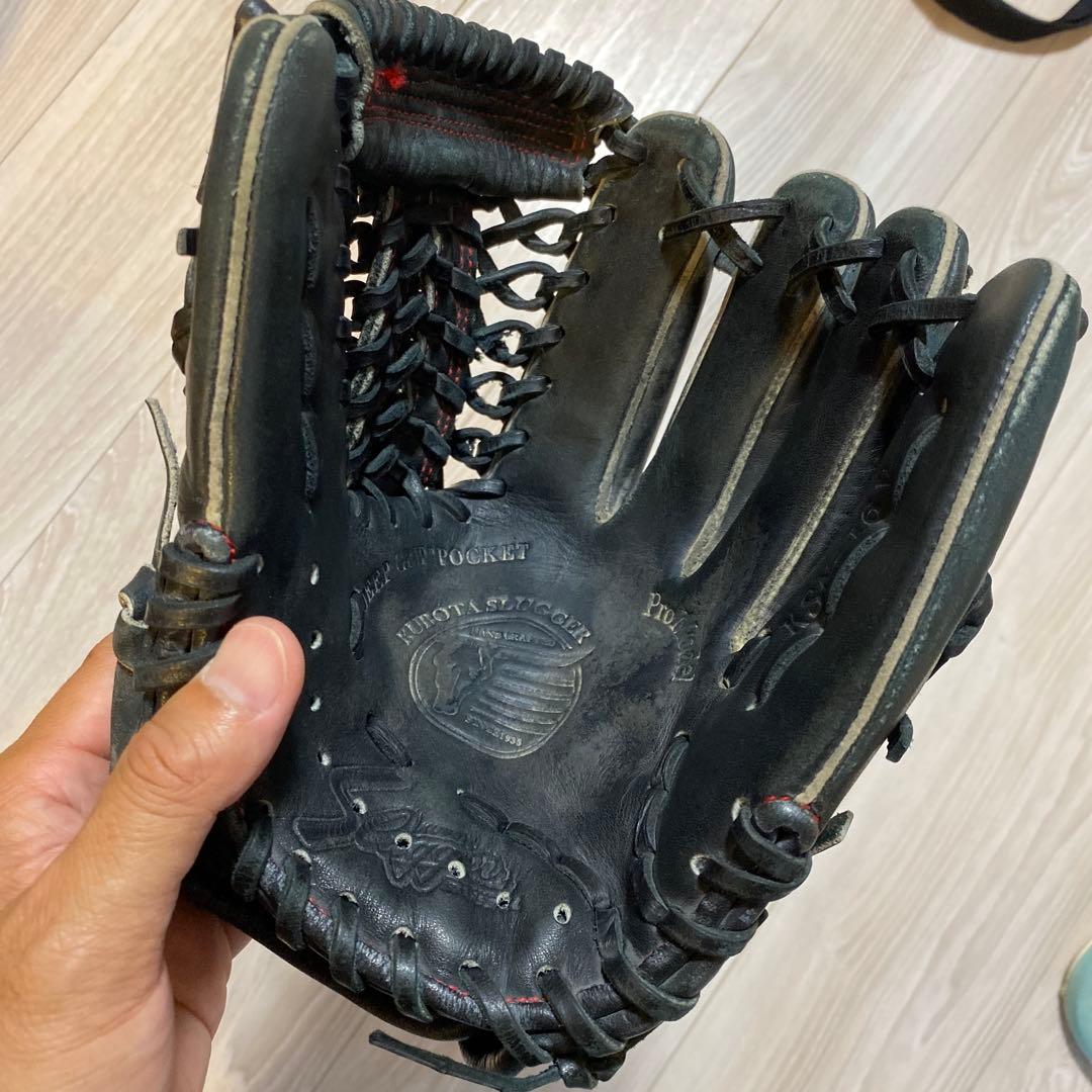 スラッガー 少年軟式グローブ 黒　湯揉み済み