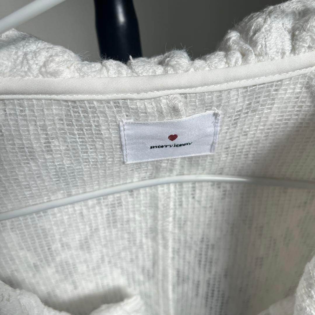 merry jenny フリルフリルレースジャケット オフホワイト