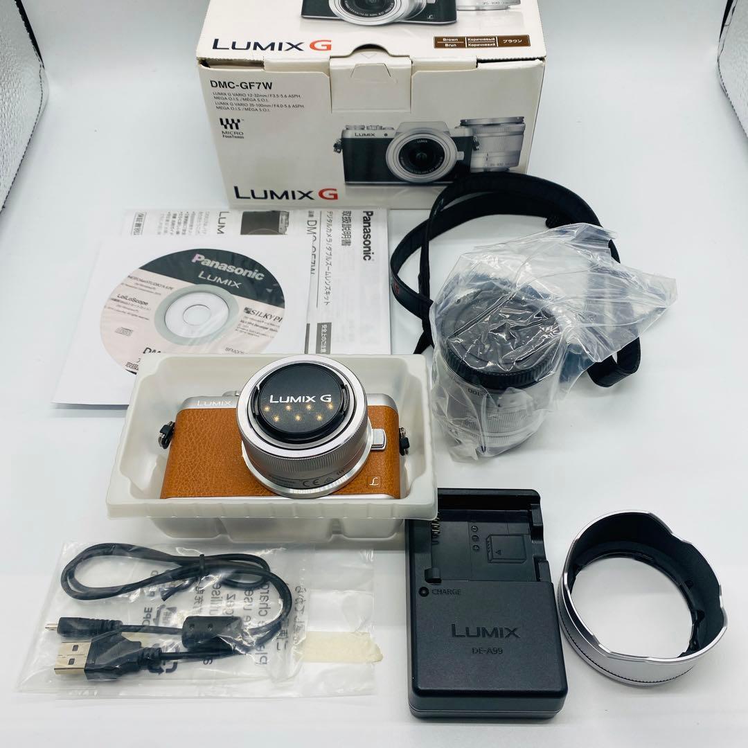 極美品　LUMIXG DMC-GF7Wミラーレス一眼カメラ