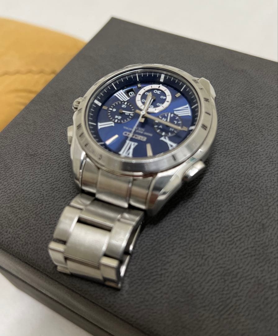 セイコー　ブライツ　電波ソーラー　クロノグラフ　電波時計