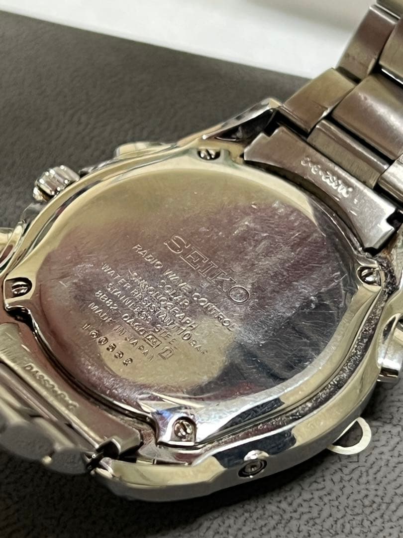 セイコー　ブライツ　電波ソーラー　クロノグラフ　電波時計