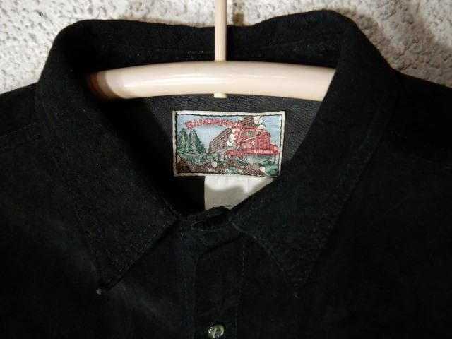 o2588　レア　BANDANNA　レトロ　ビンテージ　スウェード　シャツ