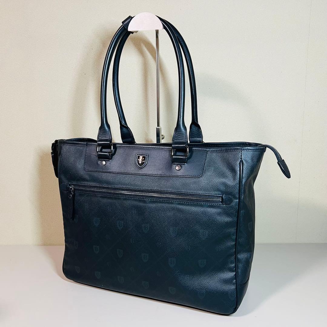 ブラックレーベルクレストブリッジ トートバッグ ビジネスバッグ レザー ブラック