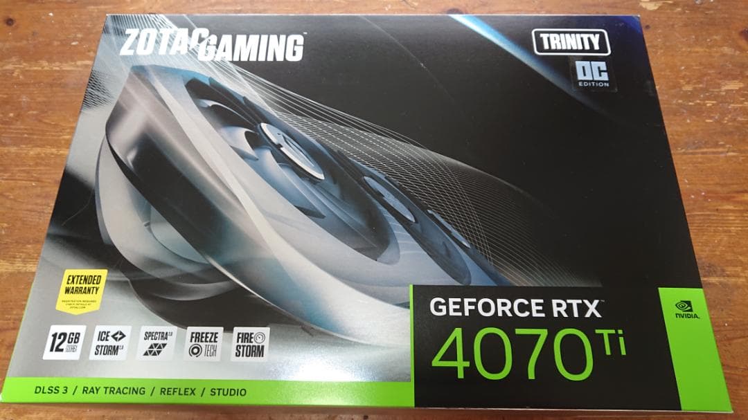 ZOTAC RTX4070ti TRINITY OC ジャンク品