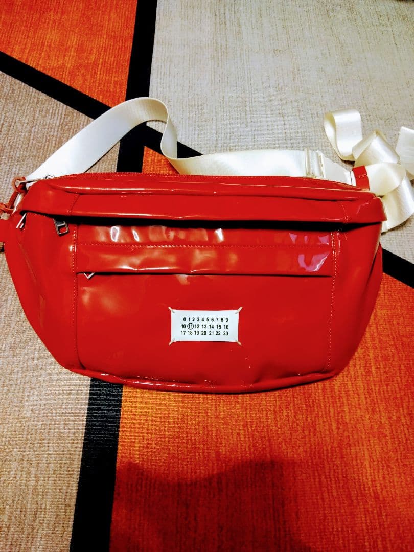 【レア】メゾンマルジェラ ウエストバッグ ボディバッグ レッド