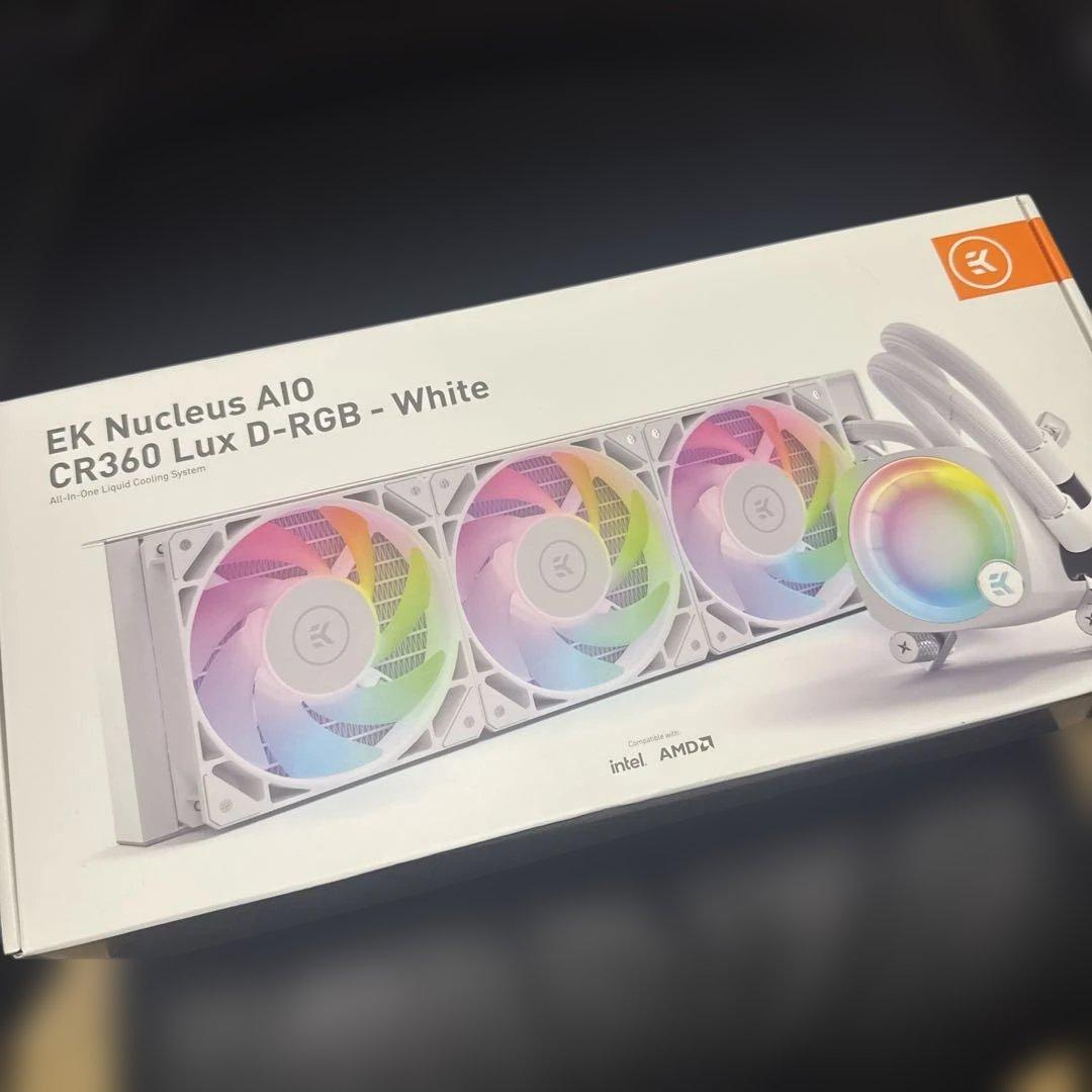 PC用ファン・クーラー EK Nucleus AIO CR360 Lux D-RGB - White