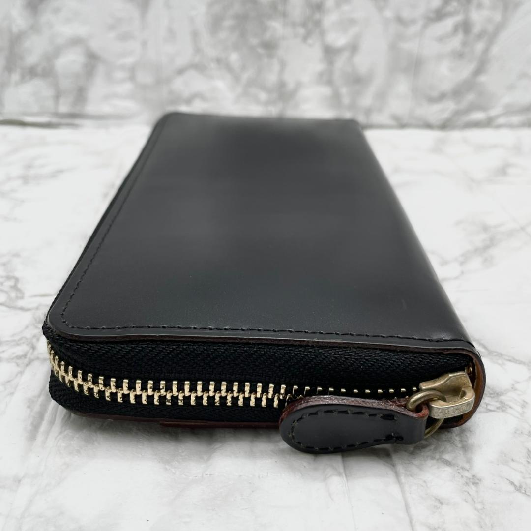 極美品✨GANZO THIN BRIDEL ラウンドファスナー 長財布 黒