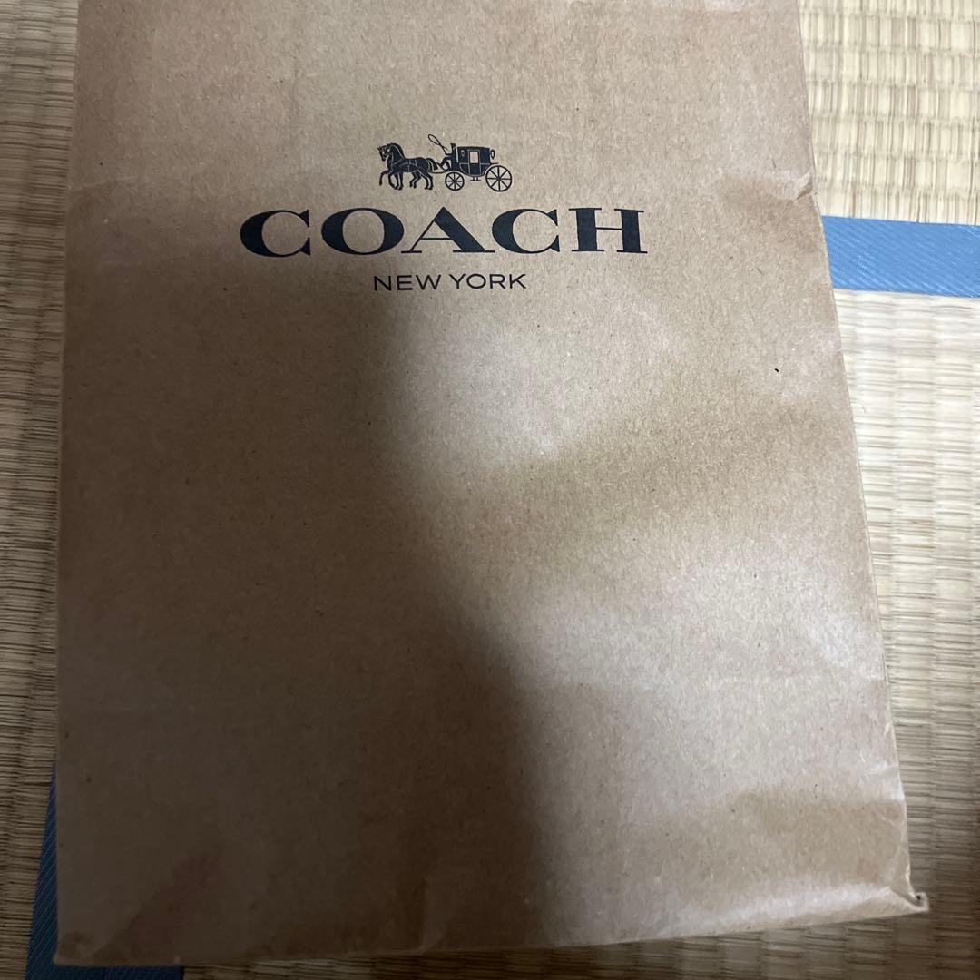 新年特売‼️COACH チャコールグレー×ブラック　シグネチャーロゴ　ベルト