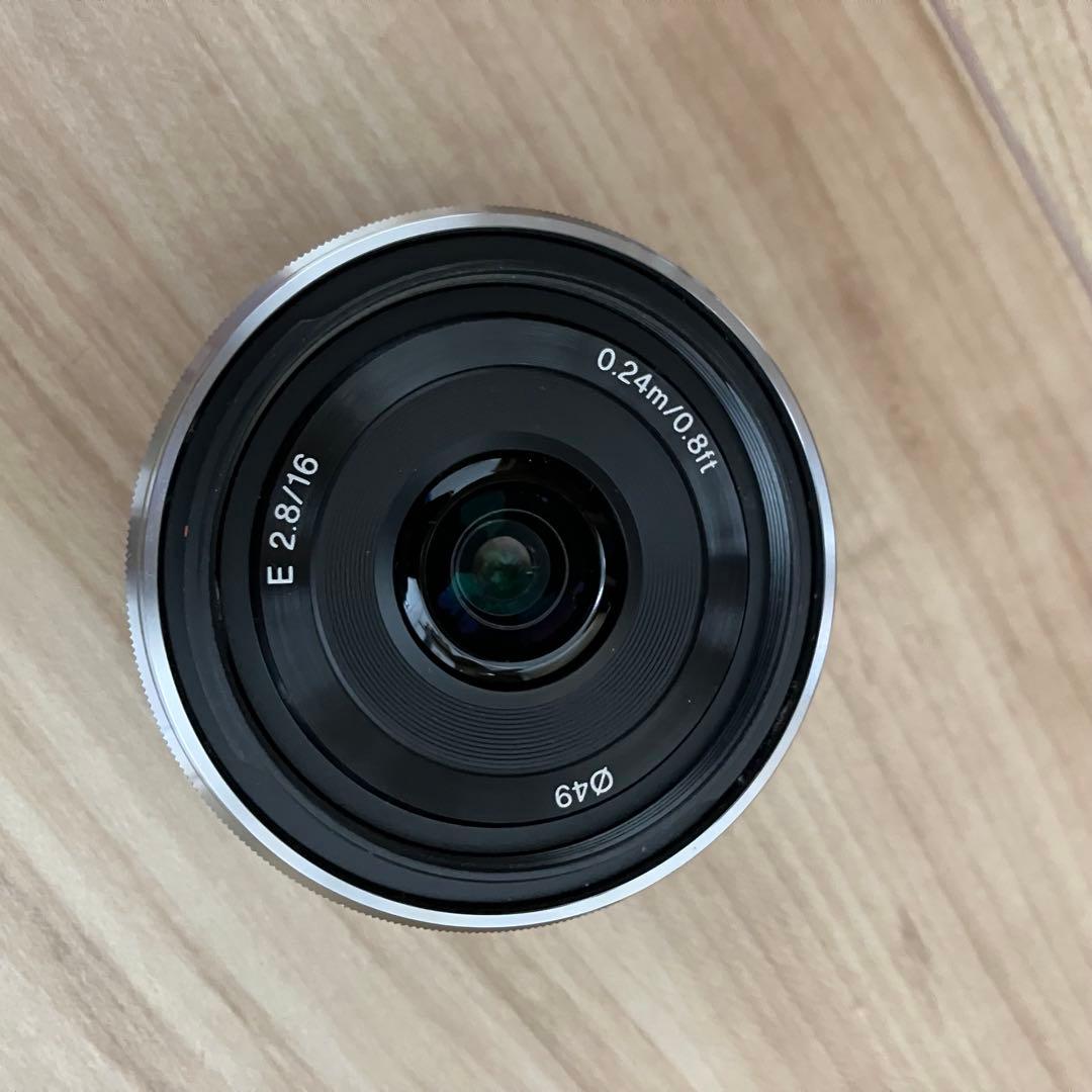 SONY E16mm F2.8 SEL16F28 シルバー キレイ　動作写りOK