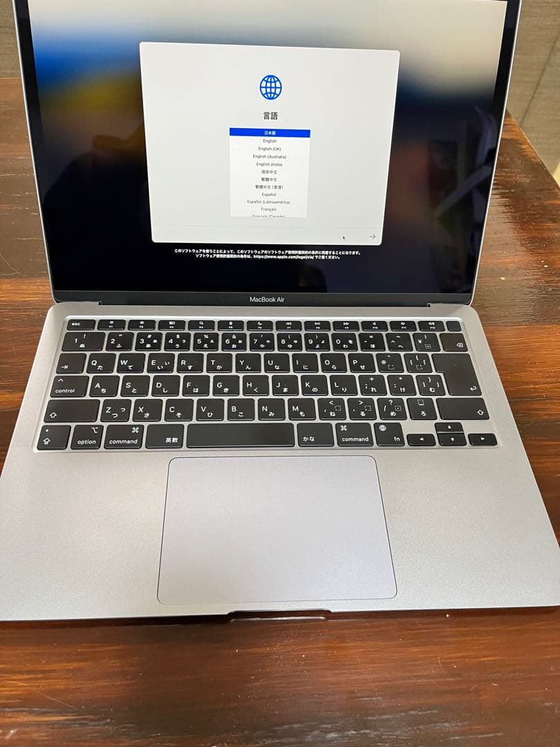 MacBook Air M1 (2020モデル) スペースグレイ　本体