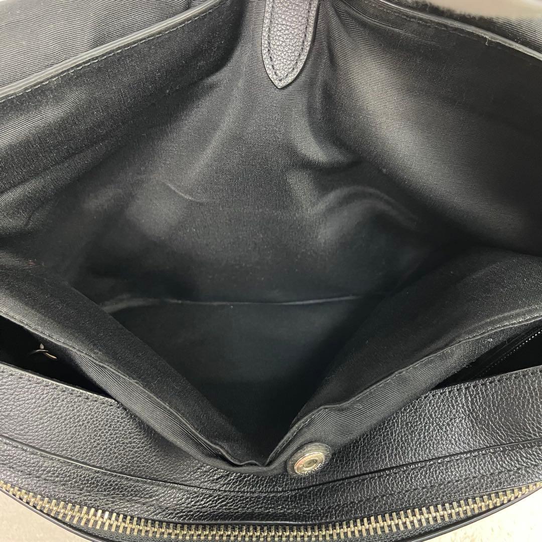 コーチ ショルダーバッグ メッセンジャー チャーム チャールズ レザー ブラック