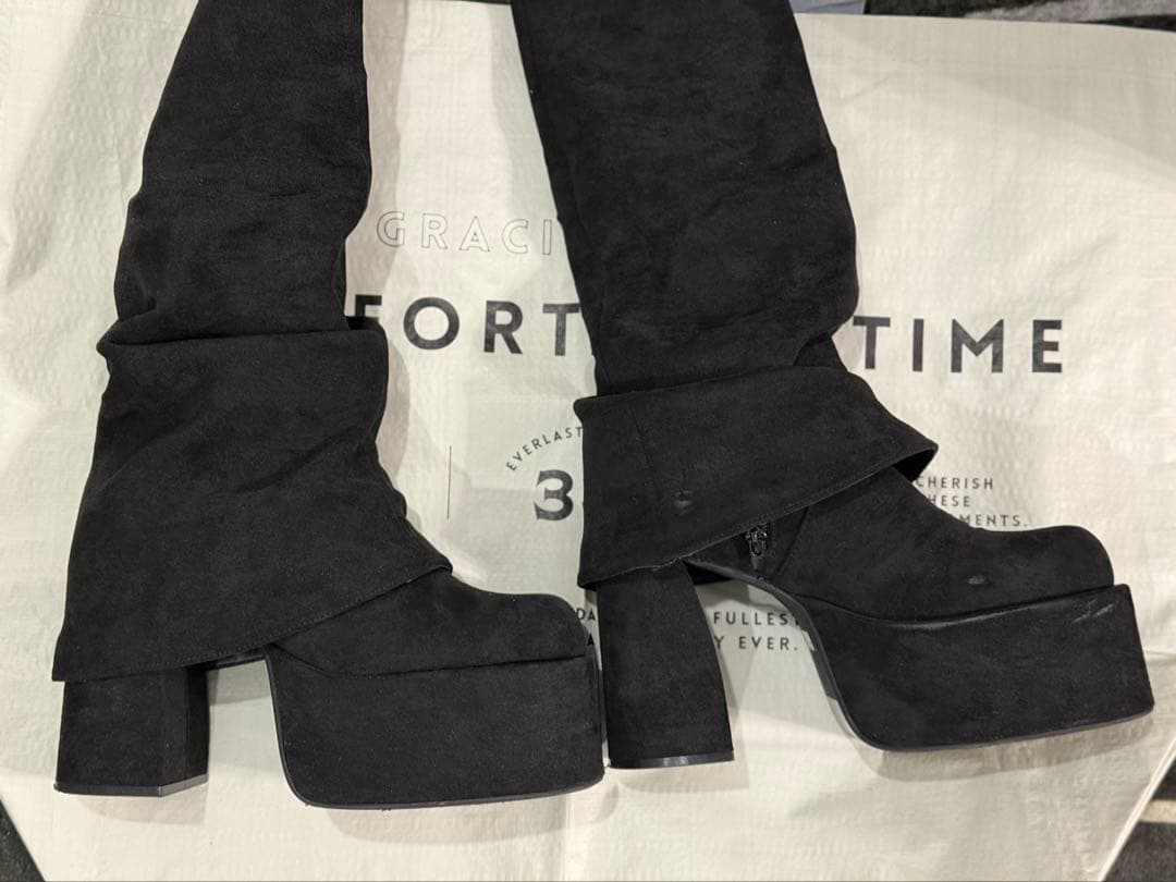 EMODA ルーズカバーフレアフィットブーツ Lサイズ