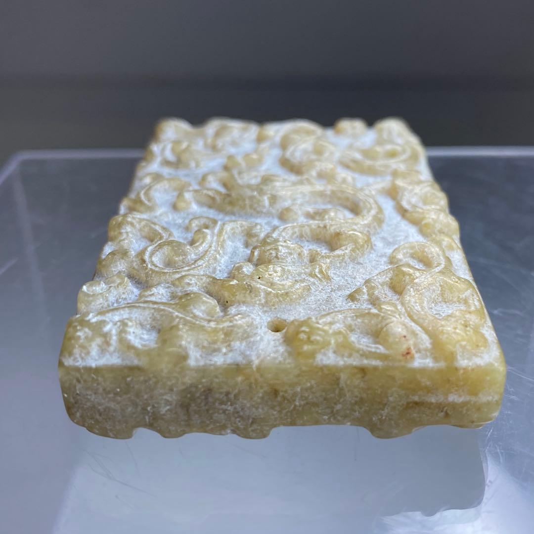 古砡　龍彫　装身具　縦6.5㎝/96g 東Y7-0404☆2Fタサチ