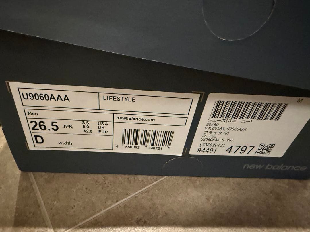 New Balance 9960 ブラック/ホワイト　スニーカー　ニューバランス